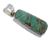 Southwest Genuine Sterling Silver Turquoise Inlay Pendant WX58510